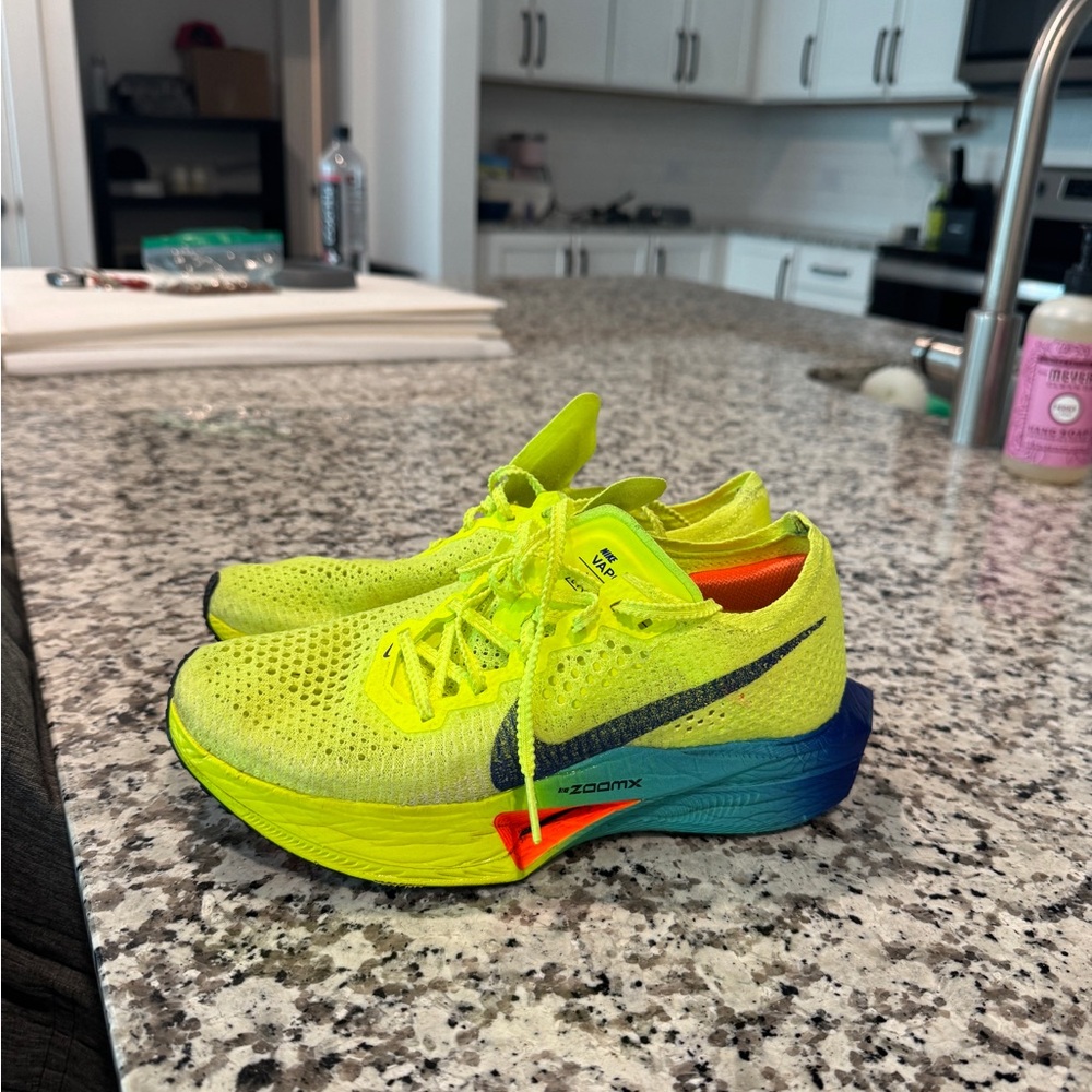 Nike Neon Yellow and Blue Sneakers with Cushioned Midsole